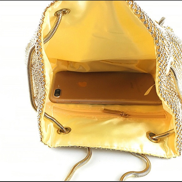 Cute Gold Rhinestone Purse - Picture 3 of 5